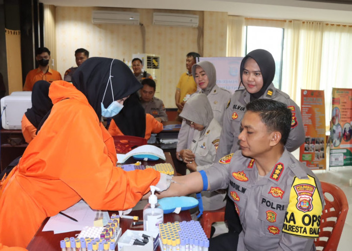 Personel Polresta Bandar Lampung Lakukan Pemeriksaan Kesehatan Secara Berkala