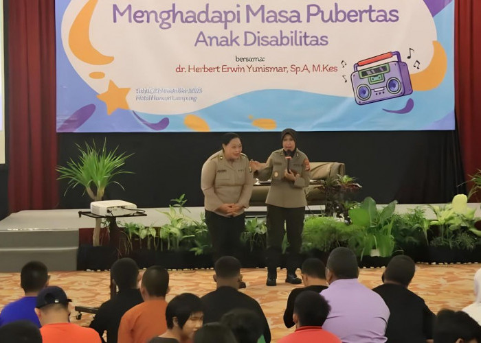 Polwan Polda Lampung Gelar Seminar dan Workshop Hadapi Masa Pubertas Anak Disabilitas