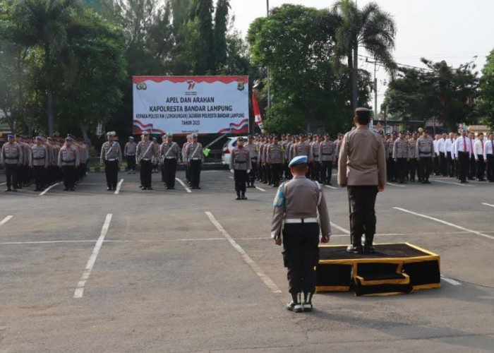 Polresta Bandar Lampung Gelar Upacara Hari Kesadaran Nasional