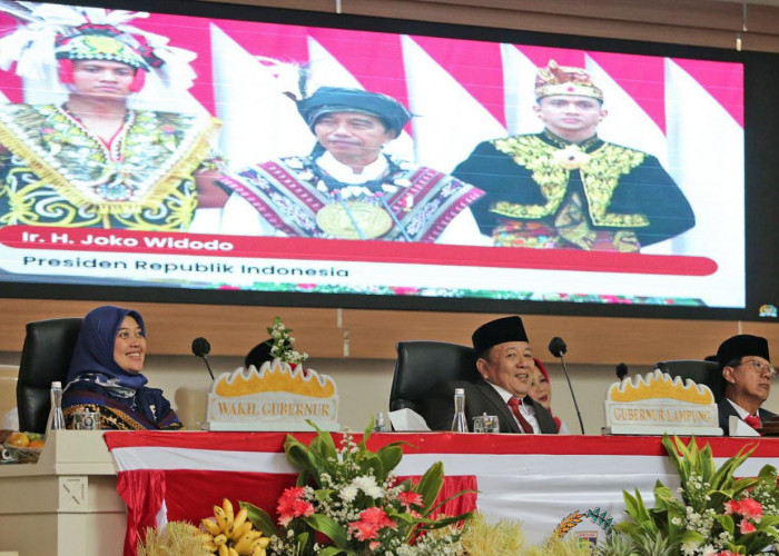 Gubernur dan Wakil Gubernur Lampung Ikuti Paripurna Istimewa HUT RI ke-78 Bersama Presiden Jokowi 