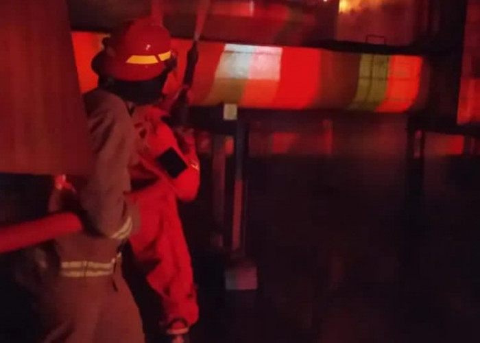 Kebakaran Landa Oven Pengering Kernel di Bandar Lampung, Puluhan Ton Bahan Produksi Hangus Terbakar