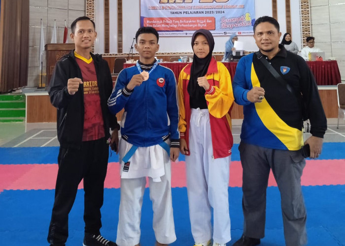 2 Atlet Karate Way Kanan Raih Medali di O2SN Tingkat Provinsi Lampung