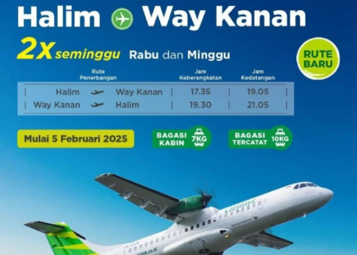 Citilink Buka Rute Baru Jakarta – Way Kanan, Terbang Dua Kali Seminggu