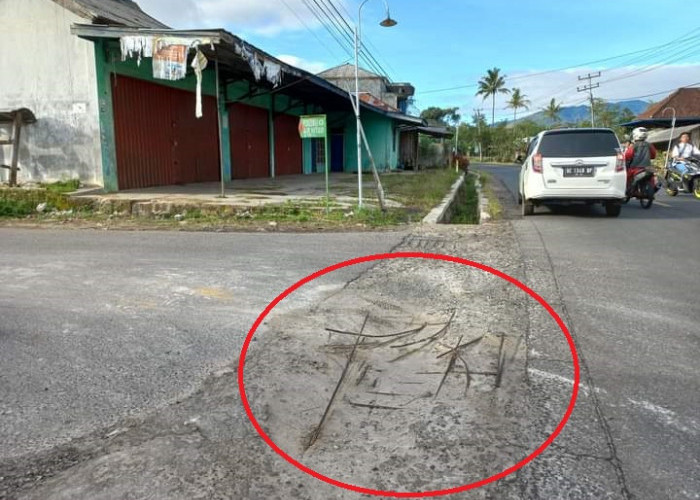 Membahayakan, Peratin Sutro Desak Behel Gorong-gorong di Pertigaan Mutaralam Diperbaiki