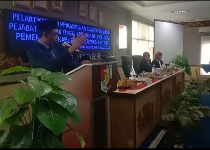 Intji Indriati Resmi Dilantik Jadi Sekda Lampung Utara