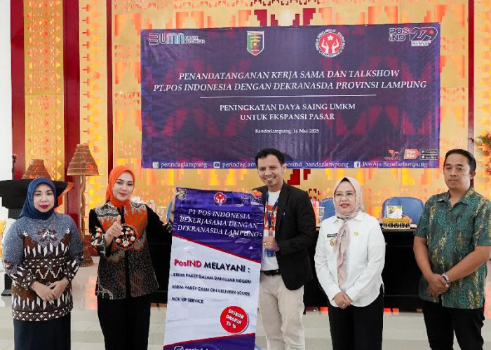 Dekranasda Lampung dan PT Pos Indonesia Jalin Kerja Sama Strategis Dukung UMKM