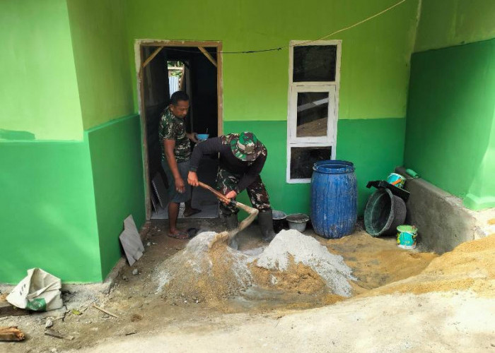 Sentuhan Akhir Pengecatan, Rumah Hasanudin Segera Diserahterimakan Melalui TMMD