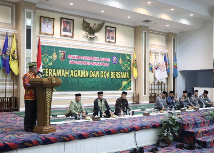 Hadiri Pembinaan Mental Spiritual Anggota Satpol PP, Ini Pesan Pj Gubernur Lampung