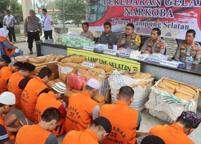 Polres Lamsel Ungkap Jaringan Narkoba Antarprovinsi Dengan Barang Bukti hingga 75 M 