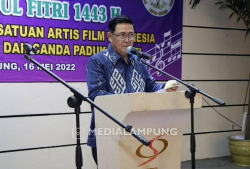 Asisten Adm Umum Pemprov Lampung Hadiri Halal Bihalal PD PARFI dan PP Bintang Nyanyi