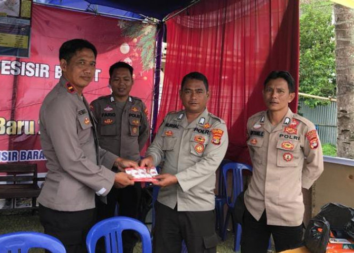 Pastikan Kondisi Prima, Dokkes Polres Lambar Cek Kesehatan Personil Pos Pam di Tanjung Setia