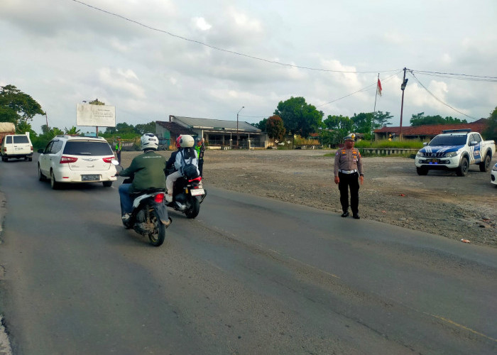 Satlantas Polres Lampung Utara Gelar KRYD di Jalinsum, Arus Balik Terpantau Lancar
