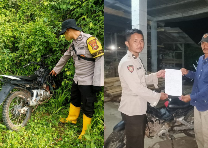 Polisi Kembalikan Motor yang Ditemukan di Semak Belukar Lampung Utara