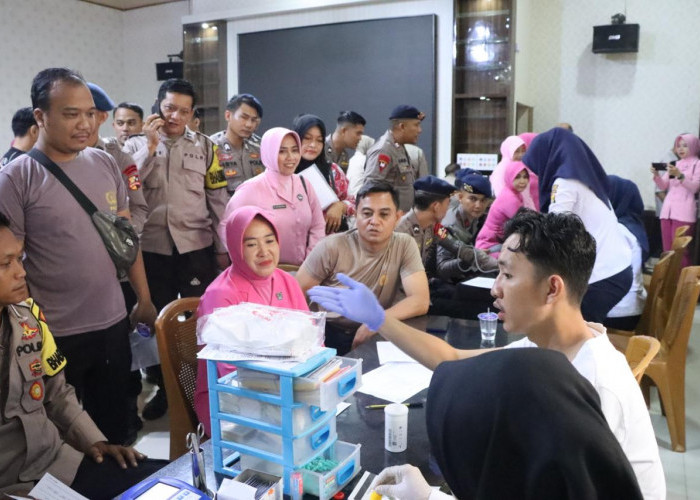 Sambut Hari Bhayangkara Ke-78, Polres Lampung Utara Gelar Donor Darah