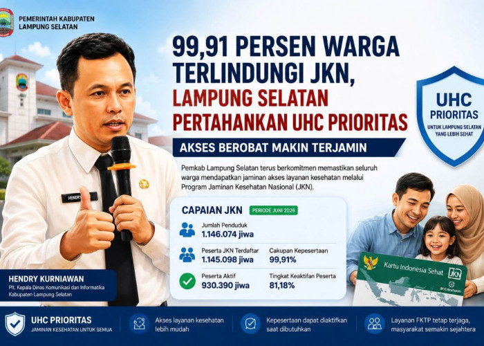 Akses Berobat Makin Mudah, 99,91 Persen Warga Lampung Selatan Kini Terlindungi JKN