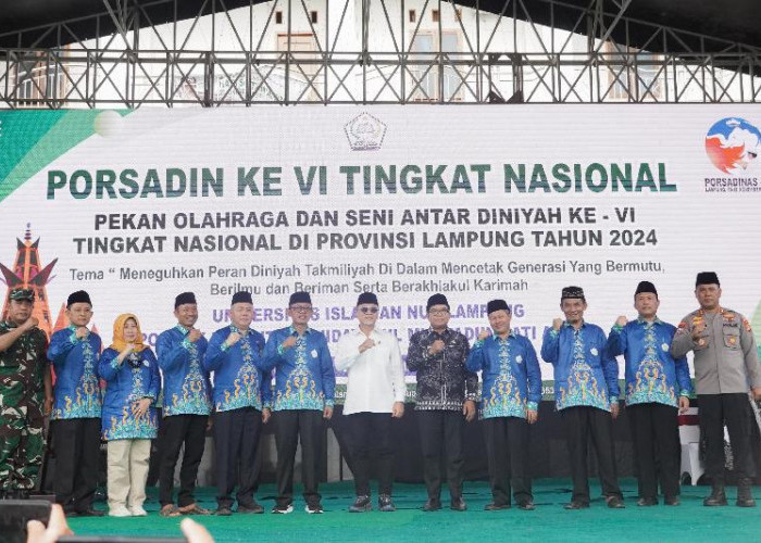 Pj Gubernur Lampung Hadiri Pembukaan PORSADINAS VI 2024, Wadah Santri Berprestasi dan Berakhlak Mulia