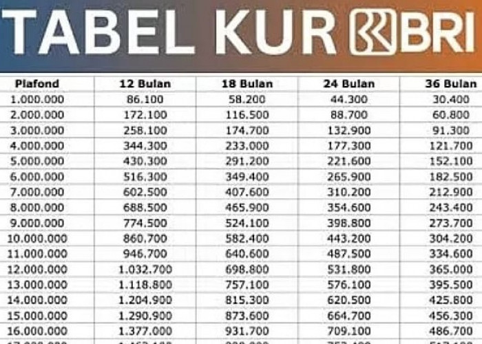 Pinjaman KUR BRI 2025 Hingga Rp85 Juta untuk UMKM, Cicilan Mulai Rp1,8 Juta per Bulan