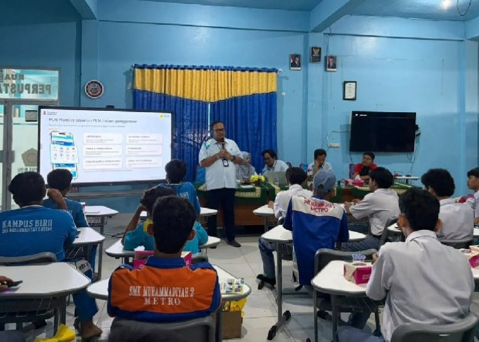 PLN UP3 Metro Bekali Siswa SMK Muhammadiyah 2 Metro dengan Edukasi Keselamatan Ketenagalistrikan