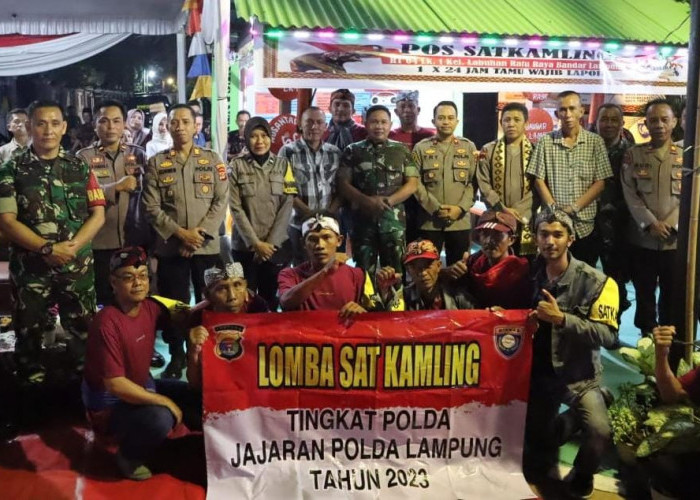 Tim Penilai Lomba Siskamling Polda Lampung Apresiasi Pos Kamling Labuhan Ratu Raya