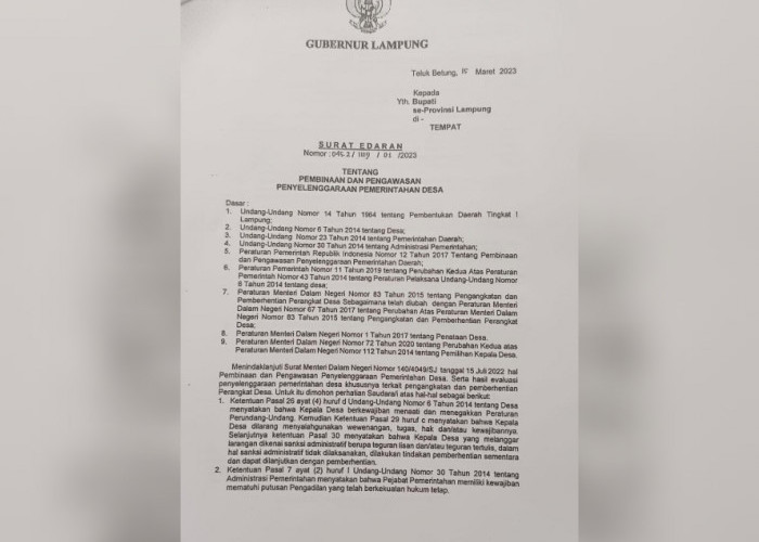 Pemberhentian dan Pengangkatan Perangkat Desa Harus Sesuai Undang-undang