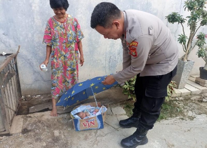 Dibuang dalam Kardus, Polisi Evakuasi Bayi Laki-laki ke Rumah Sakit di Bandar Lampung