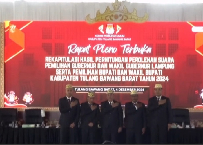 KPU Resmi Tetapkan Novriwan Jaya-Nadirsyah Sebagai Pemenang Pilkada Tulang Bawang Barat 2024