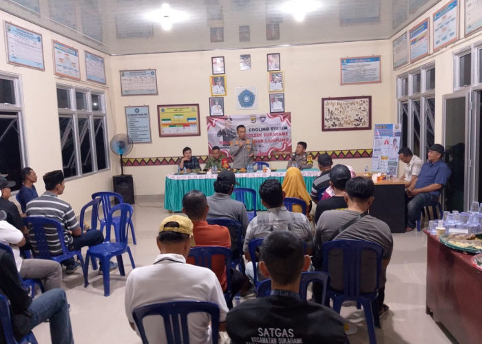 Cooling System Polsek Sukarame Pererat Sinergi Warga dan Polisi Jaga Keamanan