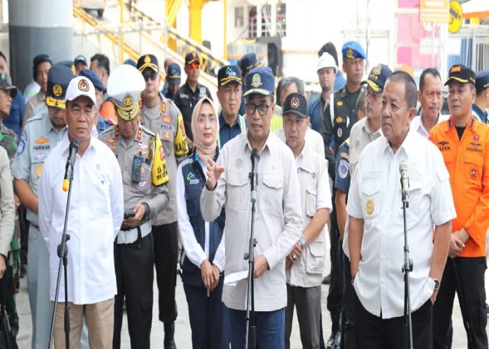Gubernur Arinal Dampingi Menhub dan Menko PMK Tinjau Arus Balik Idul Fitri di Pelabuhan Bakauheni Lampung
