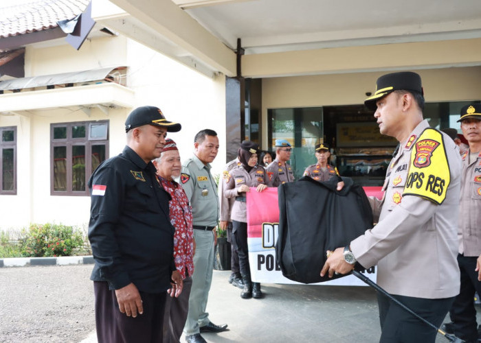 Polres Lampung Utara Saluran Bantuan Sosial NCS Pilkada Serentak 2024