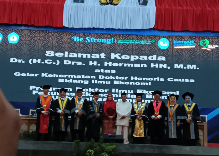 Universitas Lampung Beri Gelar Doktor Honoris Causa kepada Herman HN