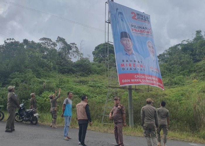 Tertibkan APK, Bawaslu Lampung Barat Ingatkan Peserta Pilkada Hargai Masa Tenang