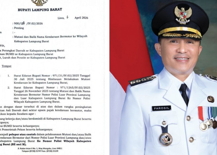 Gebrakan Parosil! ASN Lampung Barat Wajib Mutasi Kendaraan, PAD Dibidik Naik