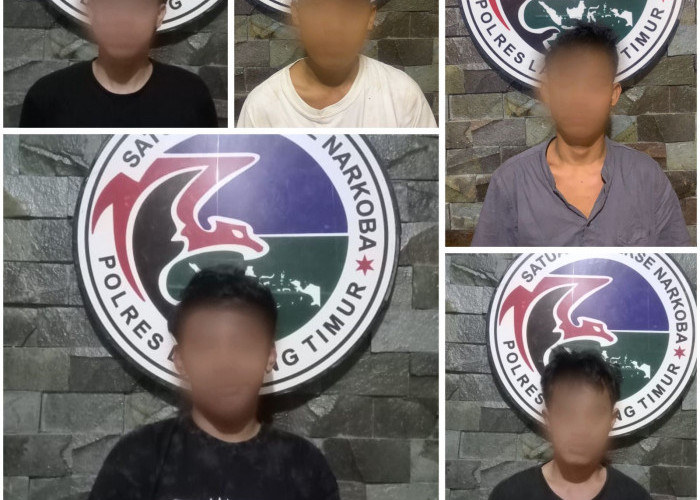 Terlibat Narkoba, 5 Remaja di Lampung Timur Ini Digelandang ke Kantor Polisi
