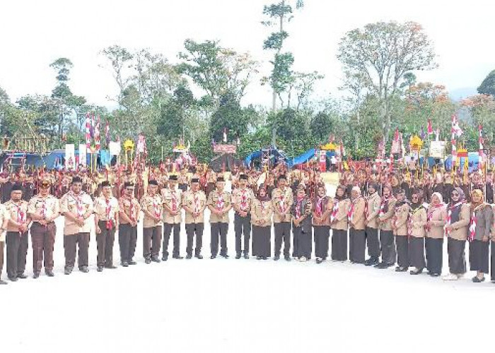 Peringatan HUT Pramuka Ke-63 Kecamatan Kebun Tebu Gelar Kemah 