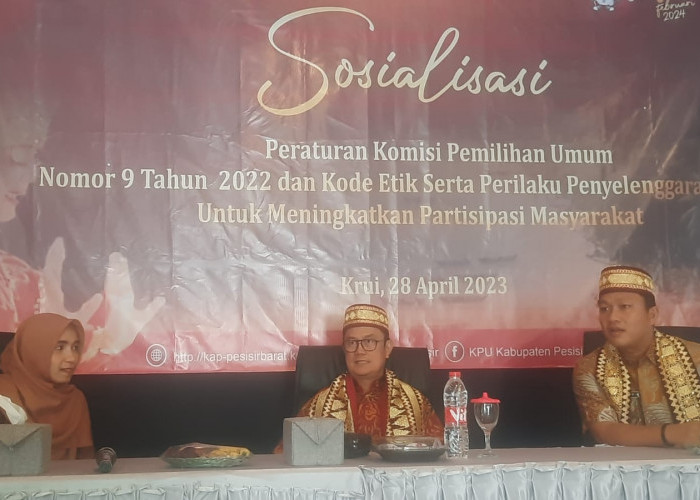 KPU Pesbar Gelar Sosialisasi PKPU No.9/2022 dan Kode Etik Penyelenggara Pemilu