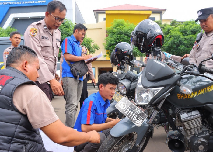 Polresta Bandar Lampung Lakukan Pemeriksaan Armada Dinas untuk Dukung Kesiapan Tugas Personel