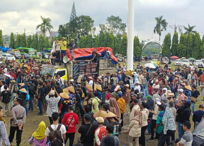 Aksi Petani Singkong Ricuh Desak Pj Gubernur Lampung Hadir