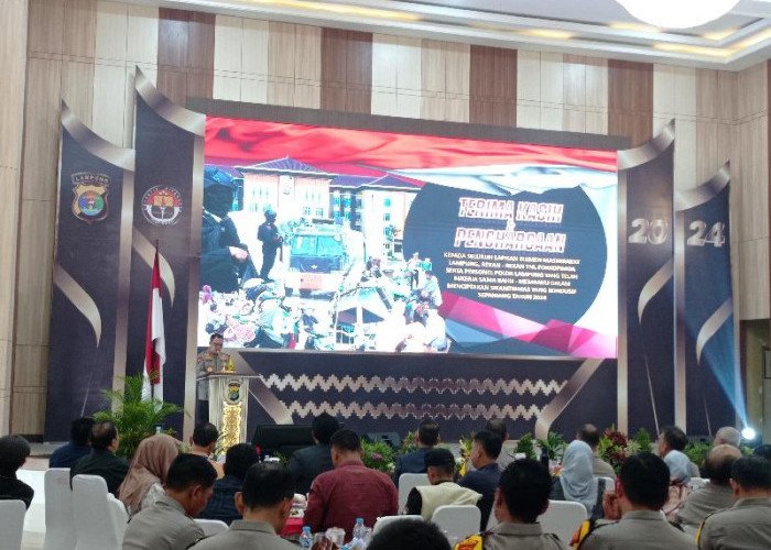 Rilis Akhir Tahun, Polda Lampung Sebut Kejahatan 2024 Turun 5,03 Persen