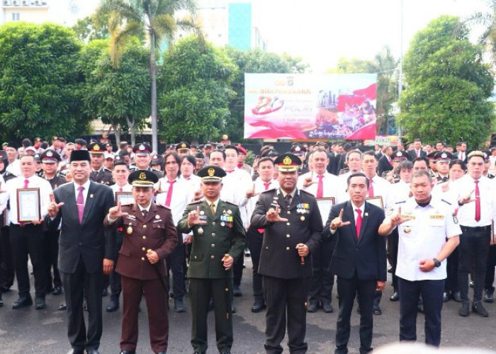 HUT Bhayangkara ke-80 di Bandar Lampung Tegaskan Soliditas TNI-Polri dan Forkopimda