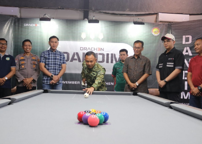 Semangat Kebersamaan Warnai Pembukaan Turnamen Billiard Piala Dandim Cup 2025
