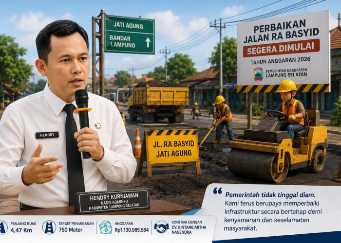 Perbaikan Jalan RA Basyid Segera Dimulai, Pemkab Lampung Selatan Alokasikan Rp1,13 Miliar