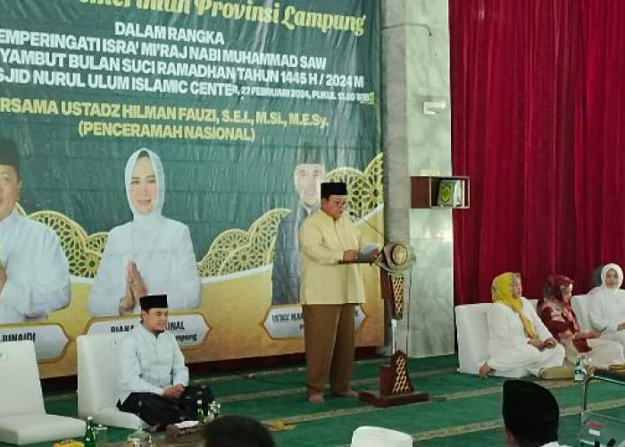 Pemprov Lampung Gelar Pengajian Akbar Peringatan Isra Mi'raj dan Sambut Bulan Suci Ramadhan