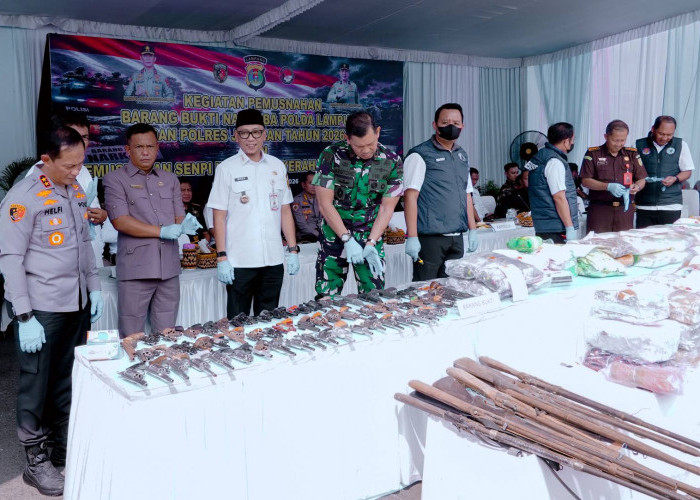 Gubernur Lampung Dukung Penuh Pemberantasan Narkoba, Polda Musnahkan Barang Bukti Senilai Rp264,9 Miliar
