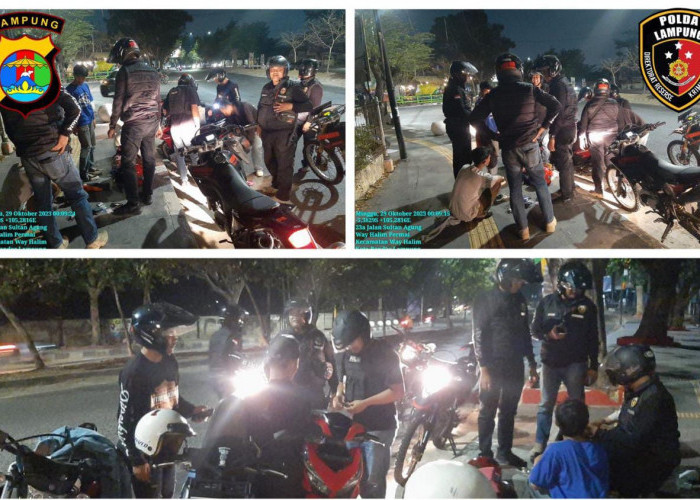Lakukan Patroli Rutin Malam, Polda Lampung Berhasil Amankan 4 Orang