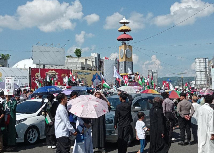 Andika Mahesa Ikut Hadiri Aksi Solidaritas untuk Palestina di Tugu Adipura Bandar Lampung