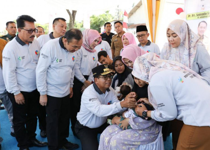 Pj Gubernur Samsudin Lakukan Pencanangan PIN Polio Targetkan 1.259.539 Anak Usia 0-7 Tahun