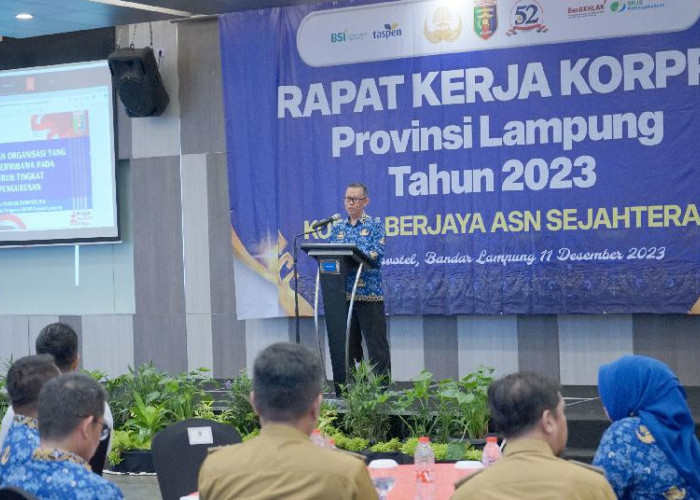 Sekdaprov Fahrizal Hadiri Raker Korpri Lampung, Target Korpri Berjaya ASN Sejahtera