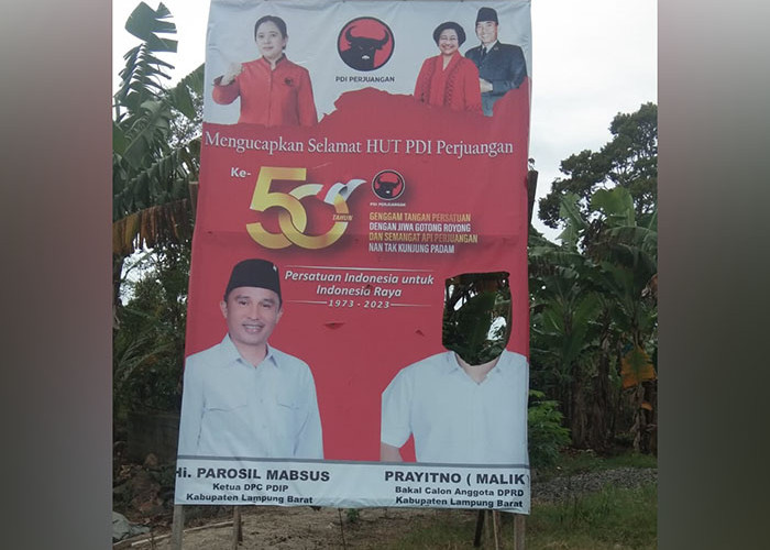 Prayitno Akan Usut Pelaku Pengrusakan Banner Ucapan HUT PDIP 