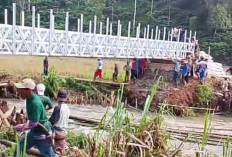 Gotong Royong Warga, Jembatan Baja di Pura Laksana Mulai Dibangun