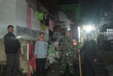 Babinsa dan Linmas Gelar Patroli Siskamling, Jaga Keamanan Warga Kaliawi Persada
